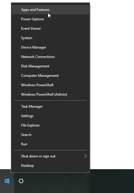 Apps & Features - Windows